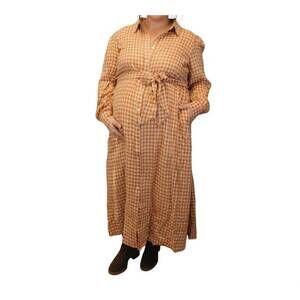 NEW COZY CO. all for you dress - plus in orange plaid